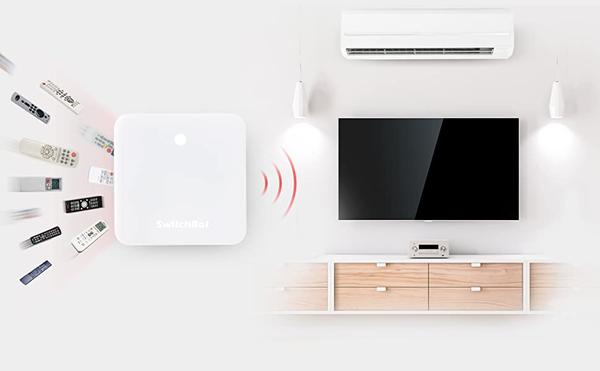 「SwitchBot ハブ2」は、補助用赤外線LED6つを搭載しており、お部屋のどこに置いても、安定して家電の操作が行えます。