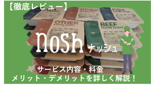 【徹底レビュー】nosh（ナッシュ）のサービス内容・料金・メリットデメリットを解説！