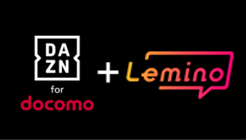 DAZN for docomo + Lemino ロゴ